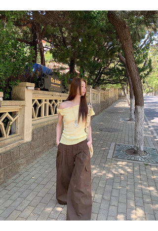 brown overalls