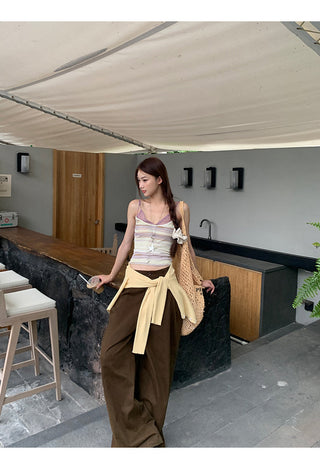 brown overalls