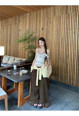 brown overalls