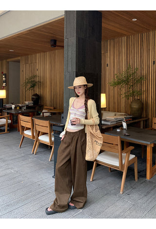 brown overalls