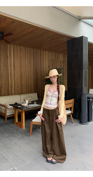 brown overalls