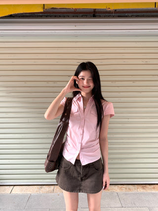 pink French shirt