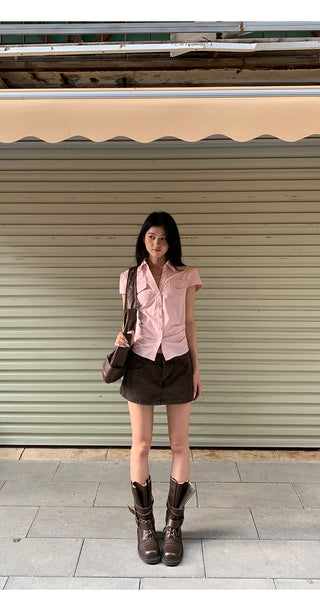 pink French shirt