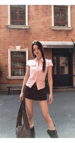 pink French shirt