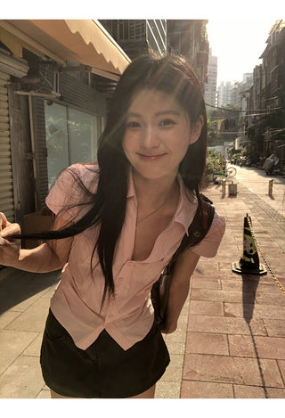 pink French shirt