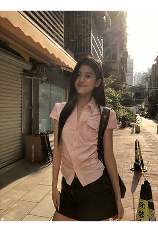 pink French shirt