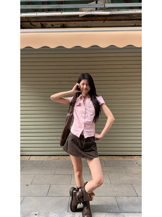 pink French shirt