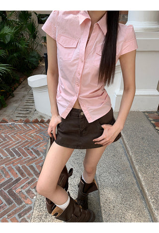 pink French shirt