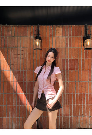 pink French shirt