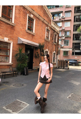 pink French shirt
