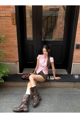 pink French shirt