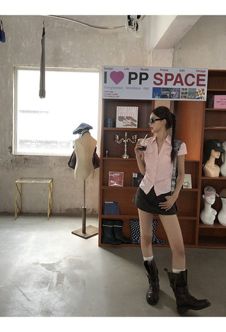 pink French shirt