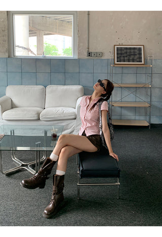 pink French shirt