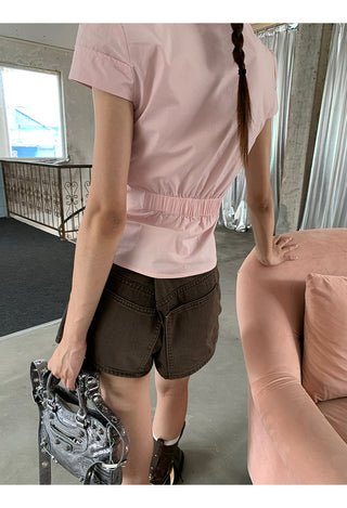 pink French shirt