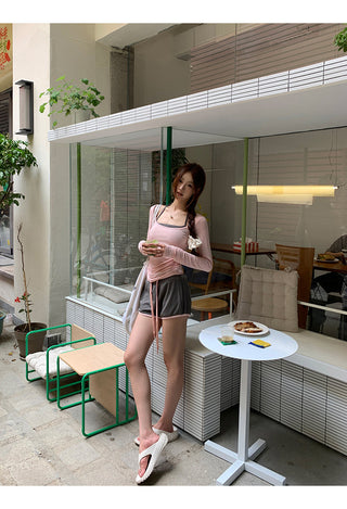 pink sun top