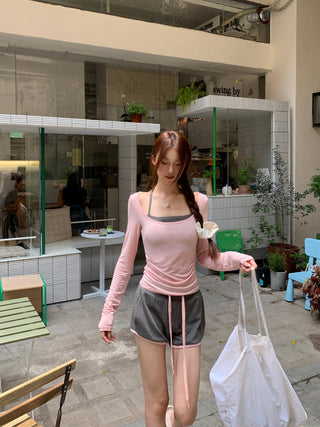 pink sun top