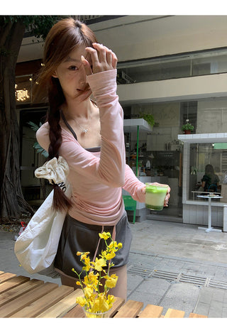 pink sun top
