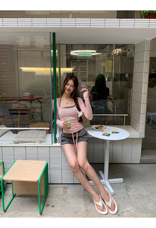 pink sun top