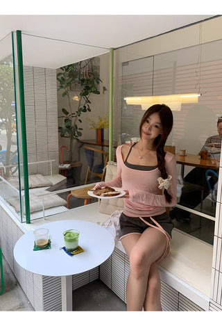 pink sun top