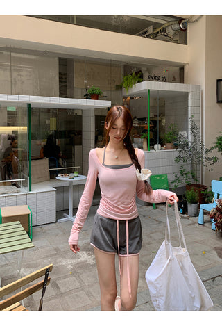 pink sun top