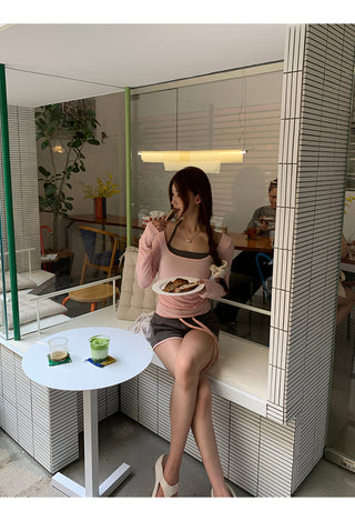 pink sun top