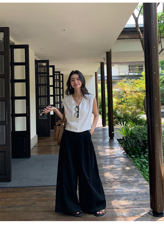 linen sleeveless top