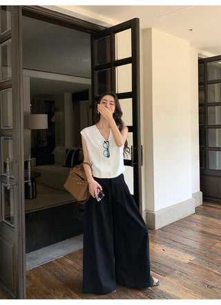 linen sleeveless top