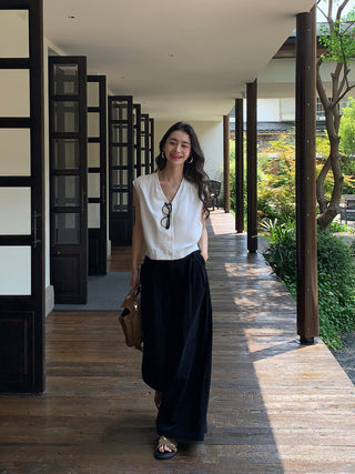 linen sleeveless top