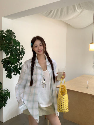 plaid sun shirt