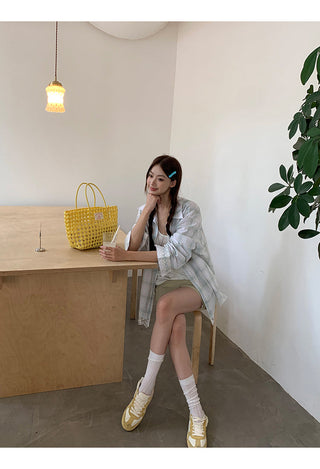 plaid sun shirt