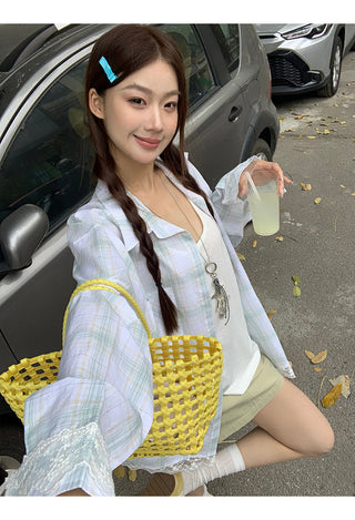 plaid sun shirt
