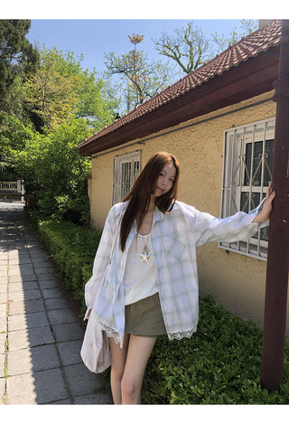 plaid sun shirt
