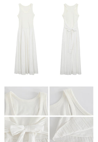 white sling dress