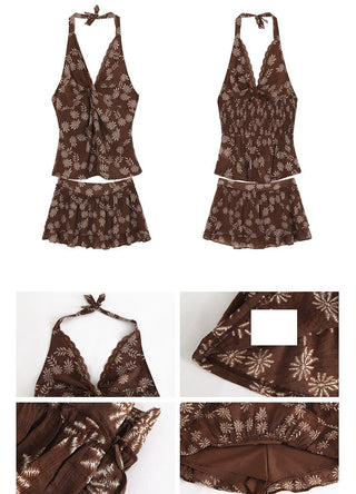 brown halter top