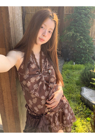 brown halter top