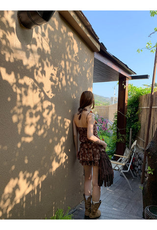 brown halter top