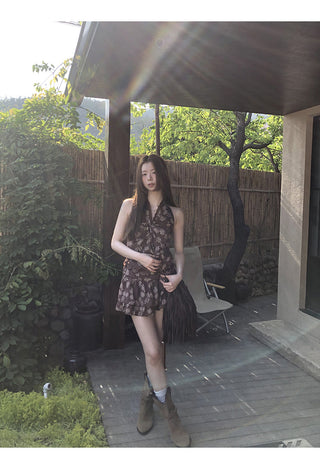 brown halter top