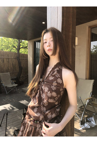 brown halter top