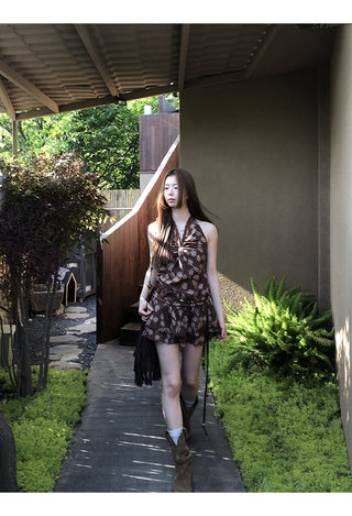 brown halter top