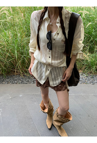 brown halter top