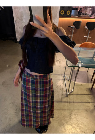 denim off-shoulder