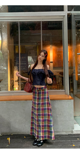 denim off-shoulder
