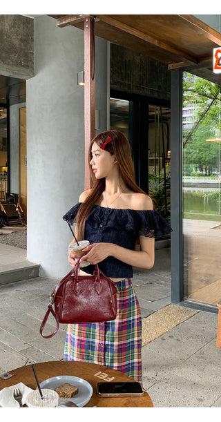 denim off-shoulder
