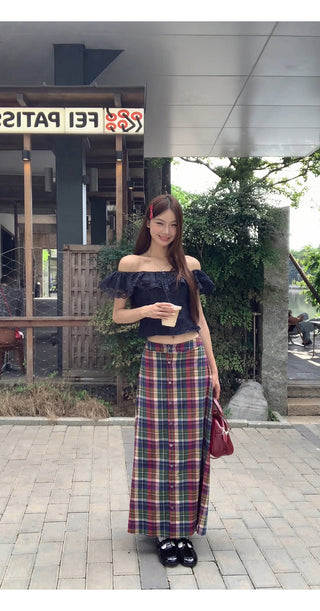 denim off-shoulder