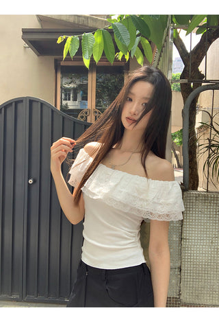 blue off-shoulder