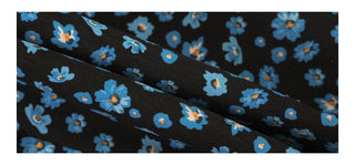 blue floral skirt