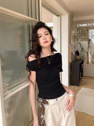 off-shoulder knit top