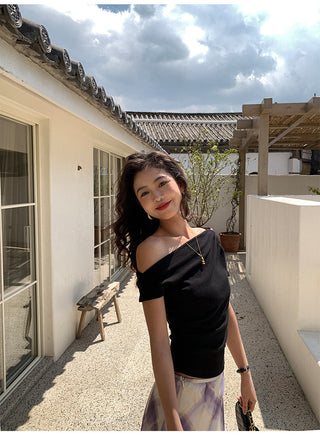 off-shoulder knit top