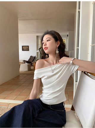 off-shoulder knit top
