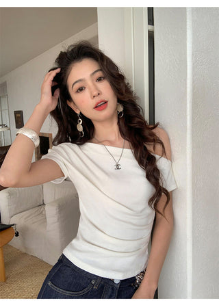 off-shoulder knit top